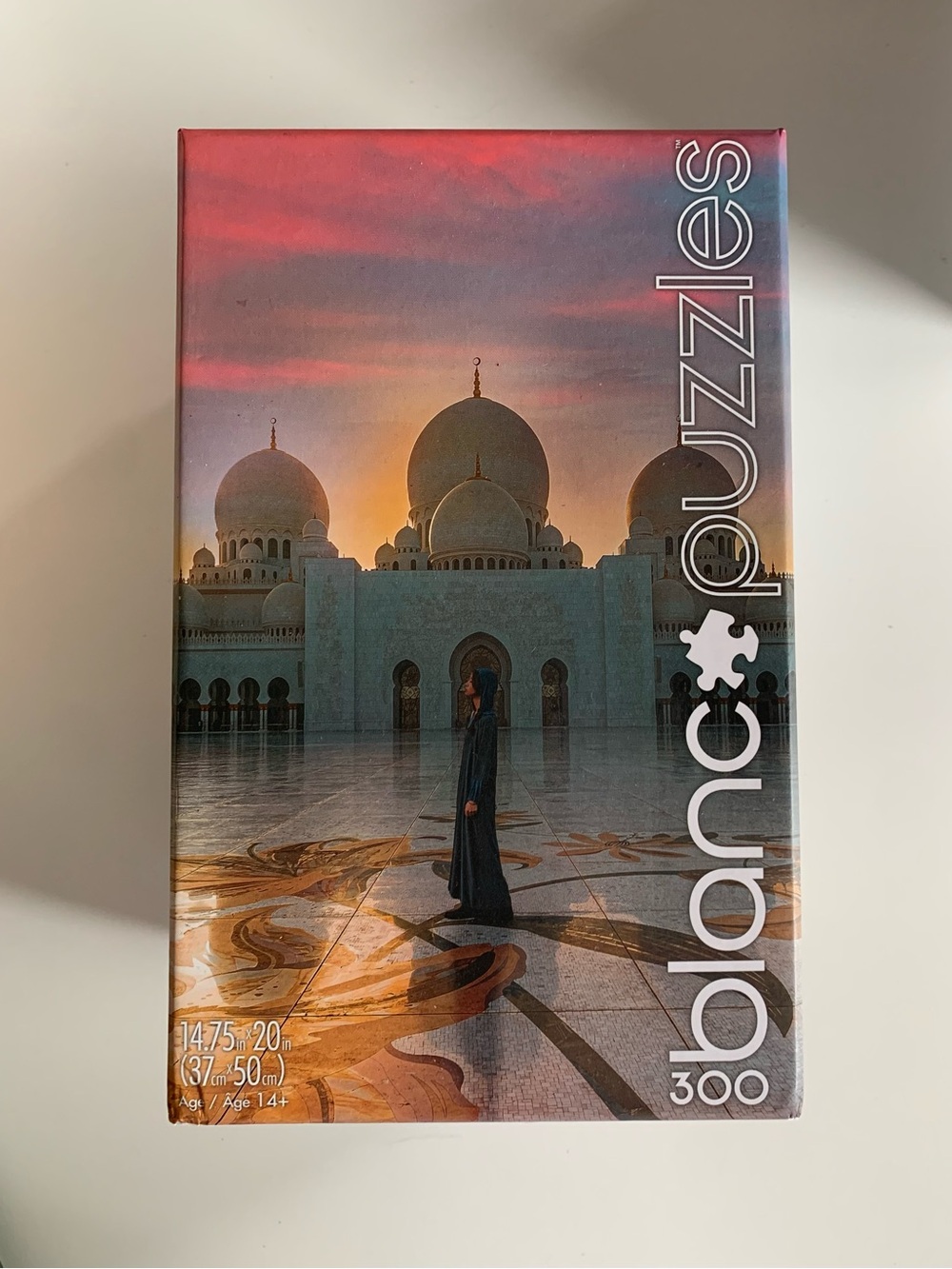 Buffalo Games Blanc 300-Piece Sunset Abu Dhabi jigsaw Puzzle - Pink, Blue, Gold